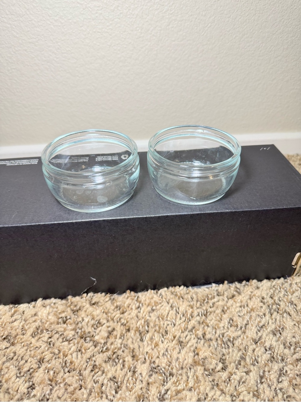 Clear Glass Storage Jars/ Ramekin Dishes- Set of 2